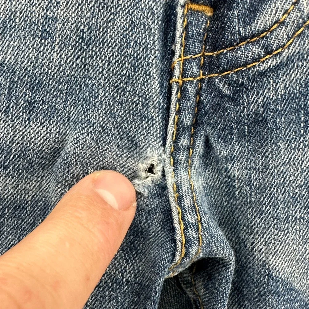 Levi's Slim Tapered Fit Mens 34x30 Jeans Blue Denim Stretch 5 Pockets Mid Rise